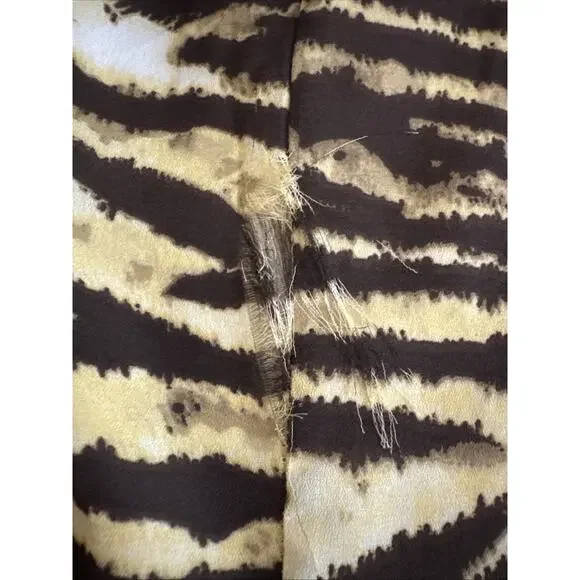 Chico's Women’s Moto Jacket - Size 1 M - Tan - Zipper Pockets - Picture 7 of 8